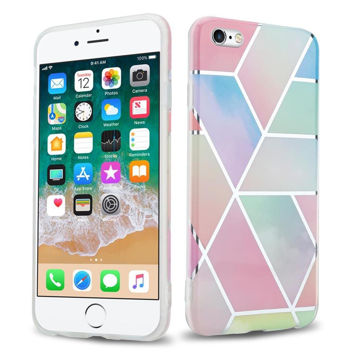 Cadorabo  Housse compatible avec Apple iPhone 6 / 6S - Coque de protection en silicone TPU avec motif mosaïque 