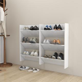 VidaXL Armoire à chaussures murale bois d'ingénierie  