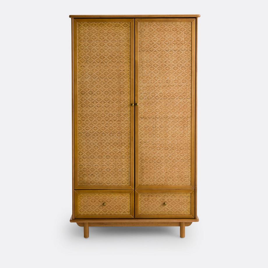 La Redoute Intérieurs Schrank aus massiver Kiefer und Rohrgeflecht  