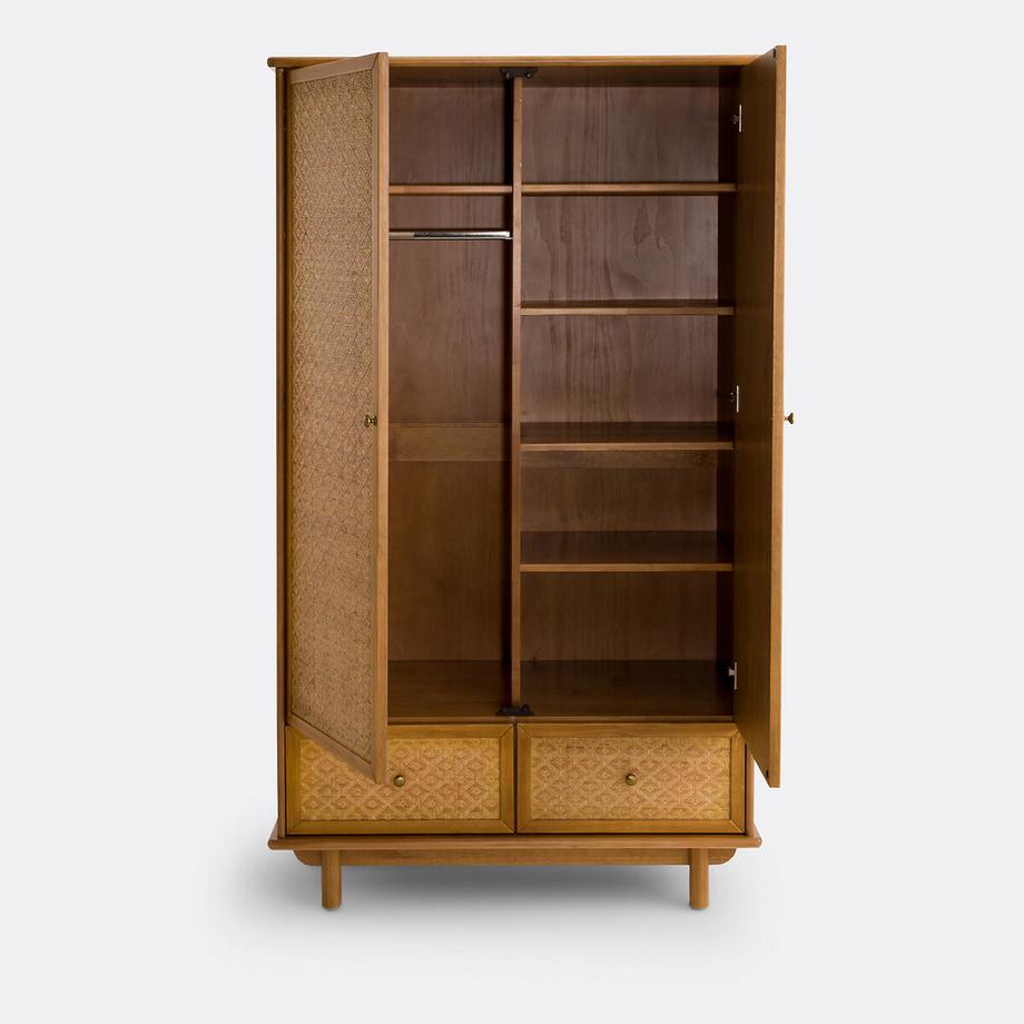 La Redoute Intérieurs Schrank aus massiver Kiefer und Rohrgeflecht  