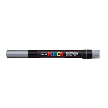 UNI-BALL Posca Pinsel-Marker 1-10mm PCF350 SILVE silber