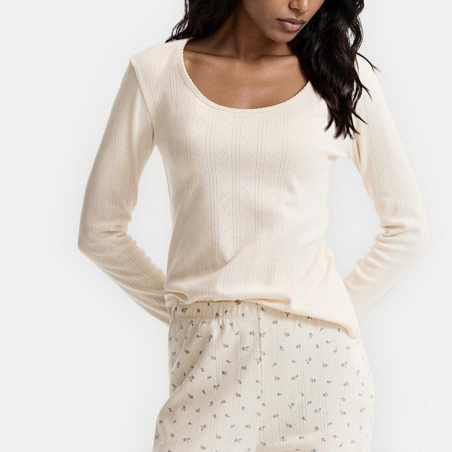 La Redoute Collections Zweiteiliger Pyjama aus Pointelle-Mesh  