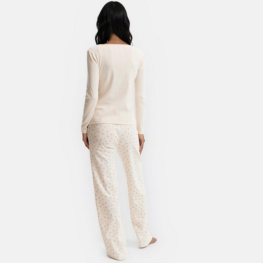 La Redoute Collections Zweiteiliger Pyjama aus Pointelle-Mesh  