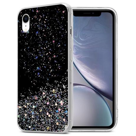 Cadorabo  Hülle für Apple iPhone XR TPU Silikon mit funkelnden Glitter 