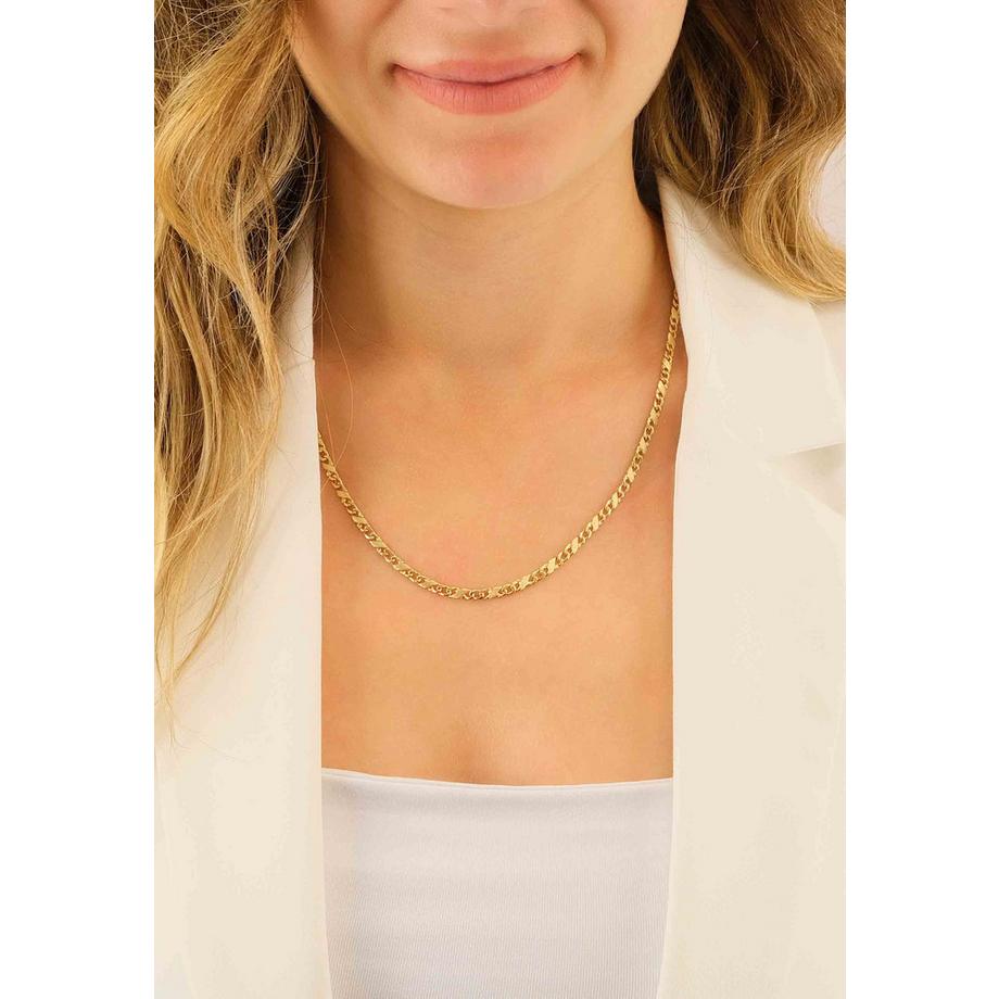 MUAU Schmuck  Collier 8er-Kette Gelbgold 750, 3.3mm, 45cm 