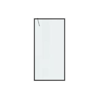 SHOWER DESIGN Parete per doccia walk in 100 x 200 cm Nero opaco Vetro temperato  - AMBERI  