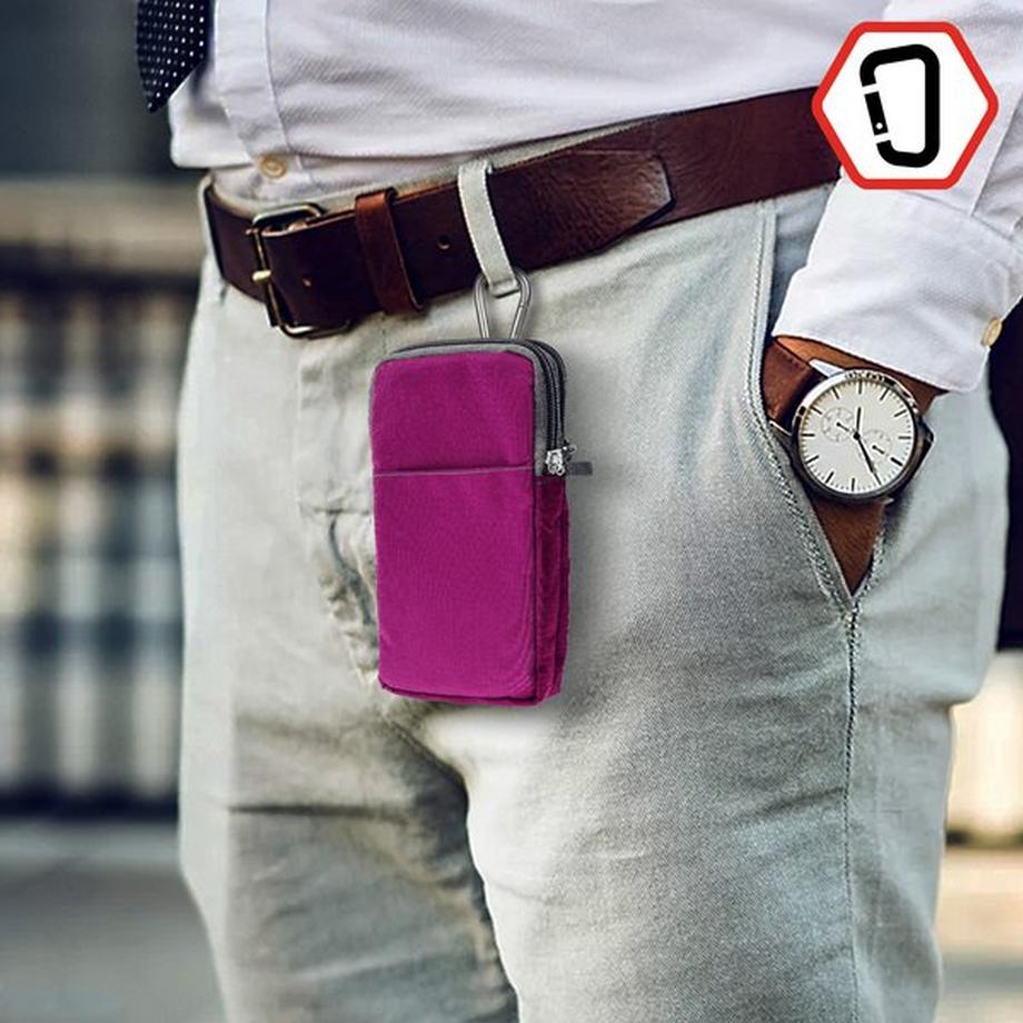 Avizar  Gürteltasche + Karabinerhaken Rosa 