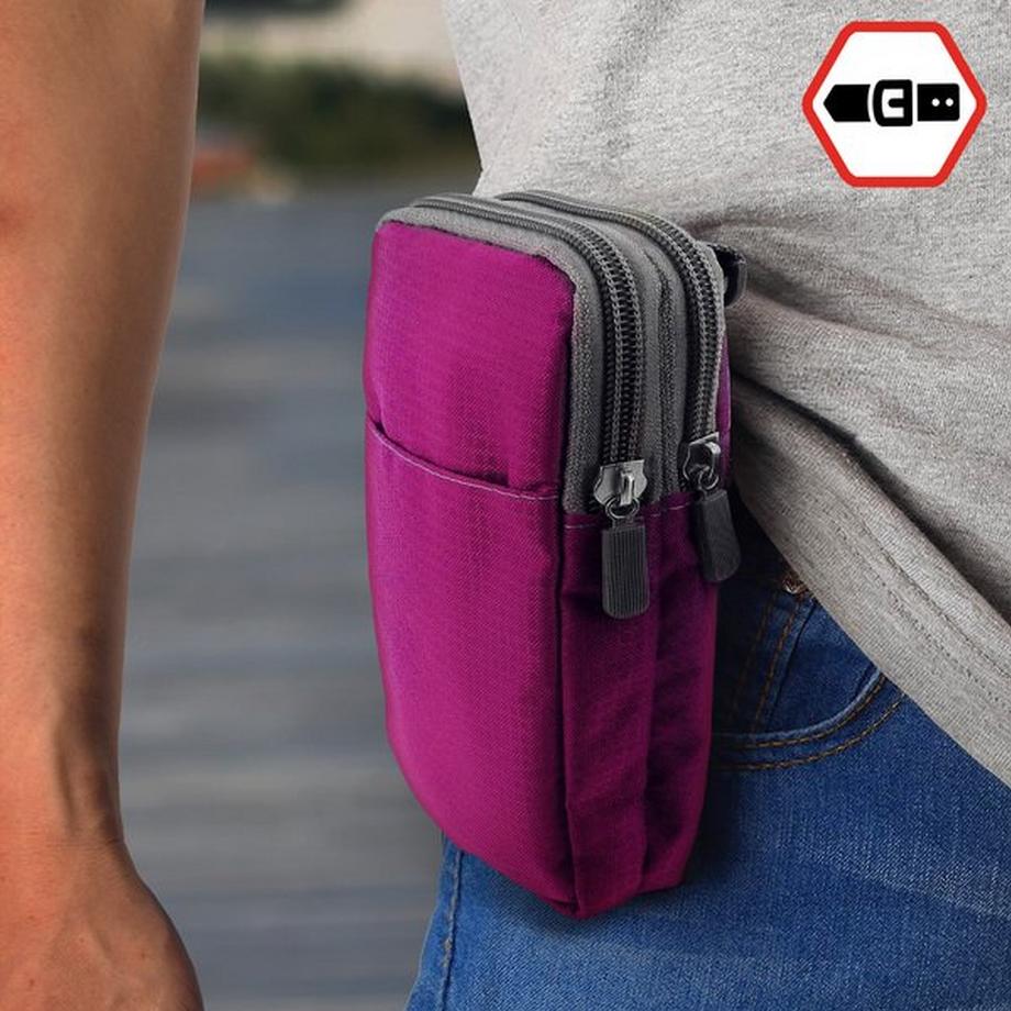 Avizar  Gürteltasche + Karabinerhaken Rosa 
