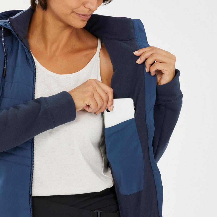 QUECHUA  Felpa da trekking donna NH500 Hybrid cotone 