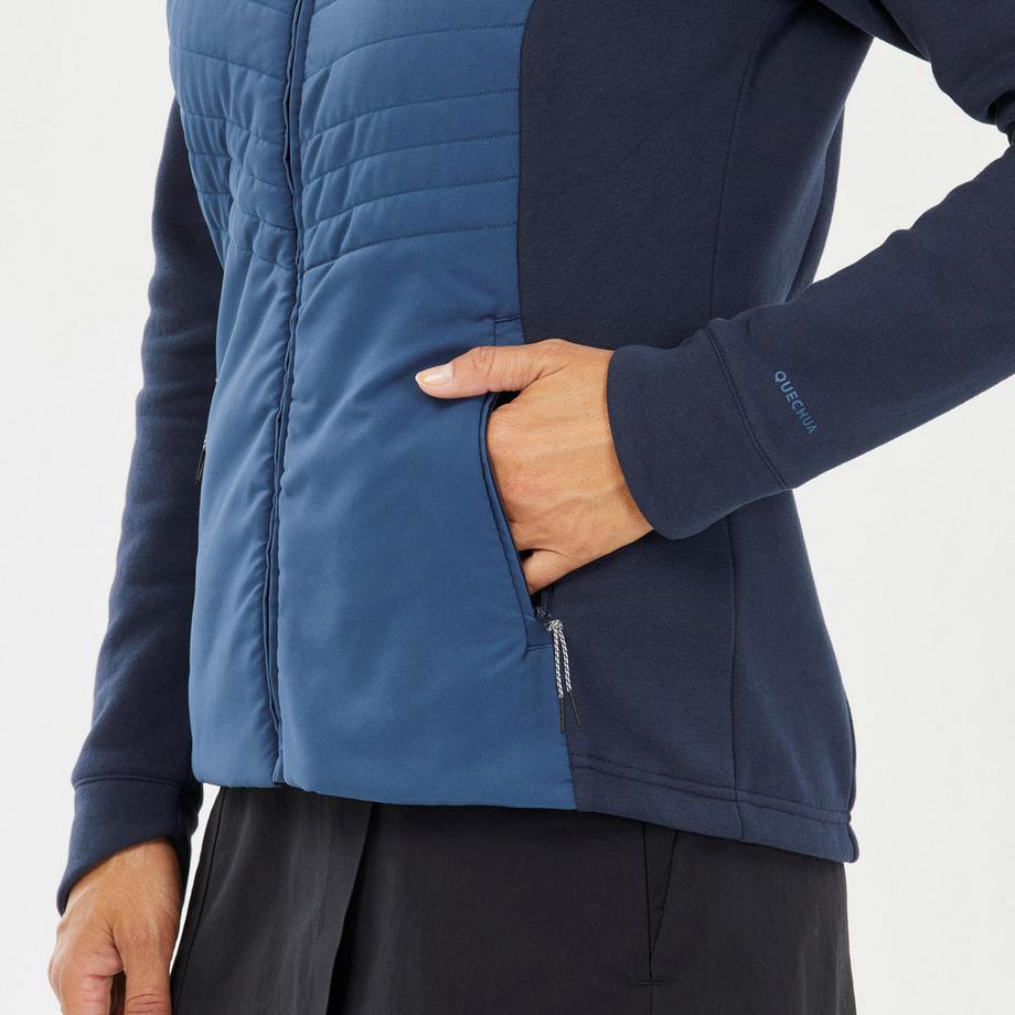 QUECHUA  Felpa da trekking donna NH500 Hybrid cotone 