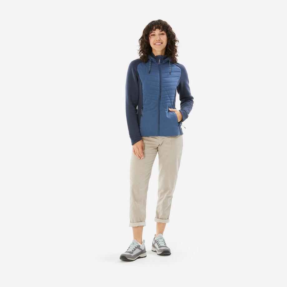 QUECHUA  Felpa da trekking donna NH500 Hybrid cotone 