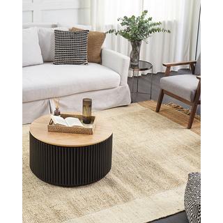 Beliani Tapis en Jute Boho DEDEMLI  