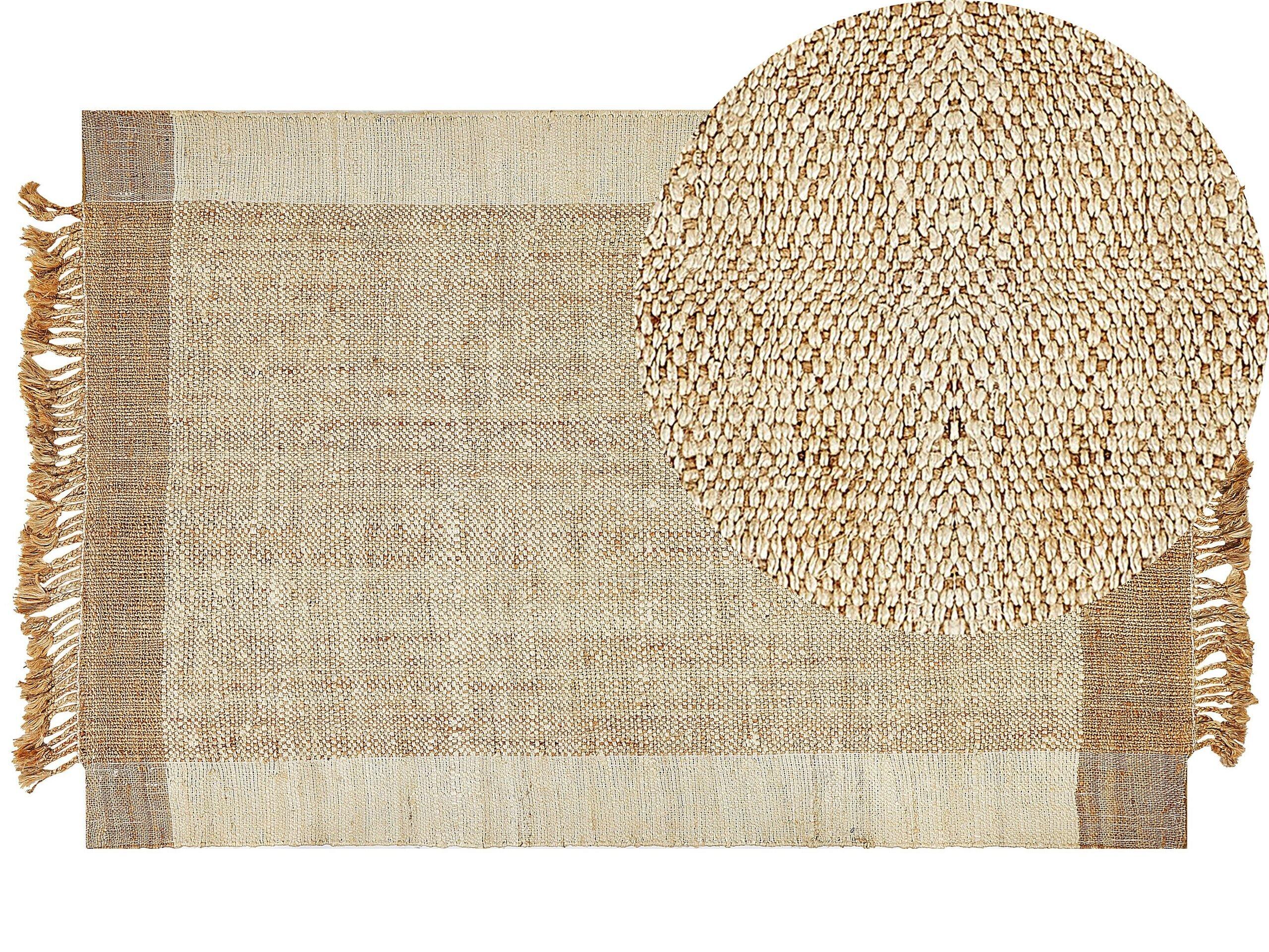 Beliani Tapis en Jute Boho DEDEMLI  