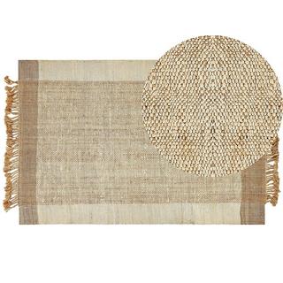 Beliani Tapis en Jute Boho DEDEMLI  