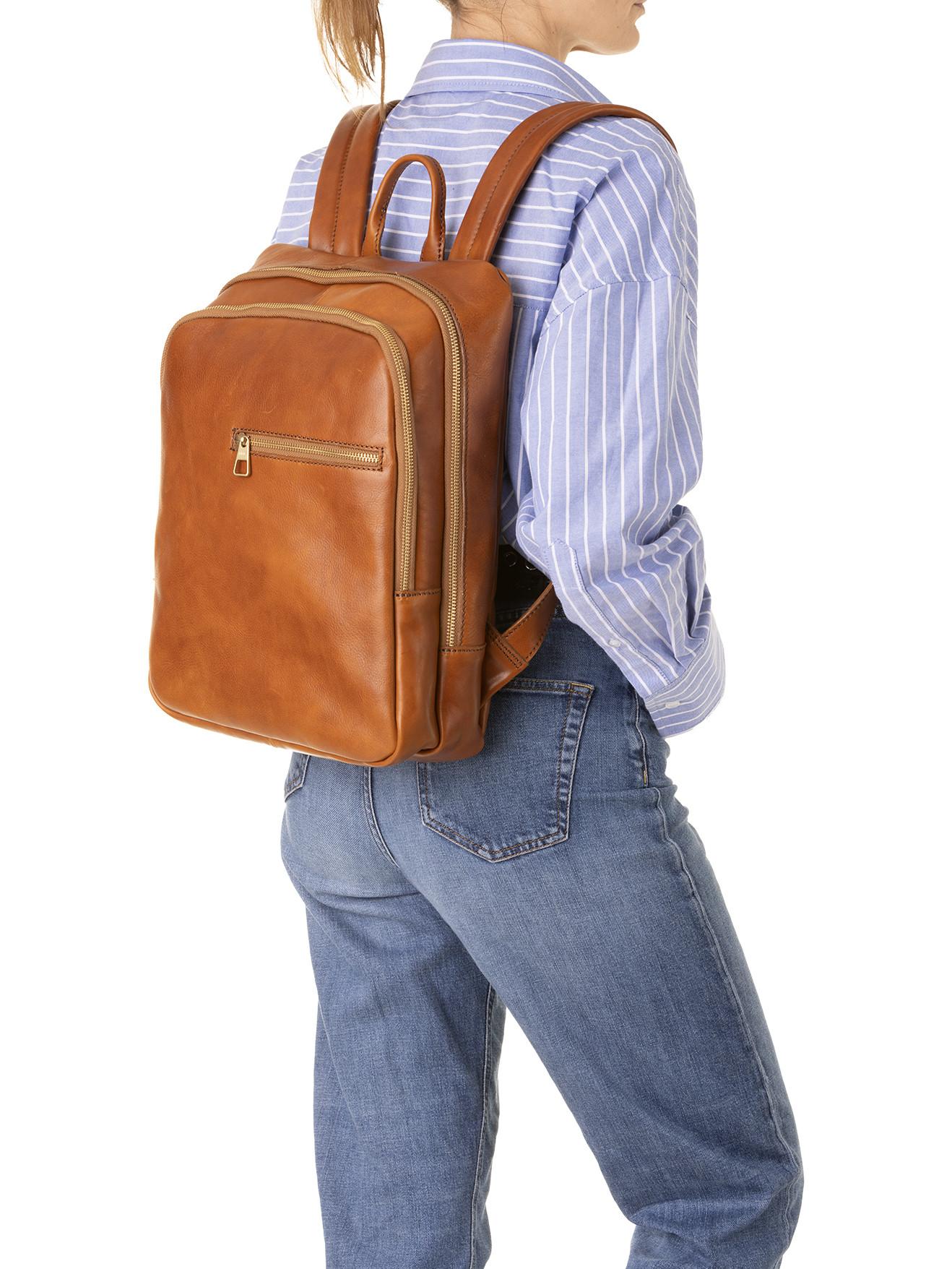 Viola Castellani Schwarzer Lederrucksack  