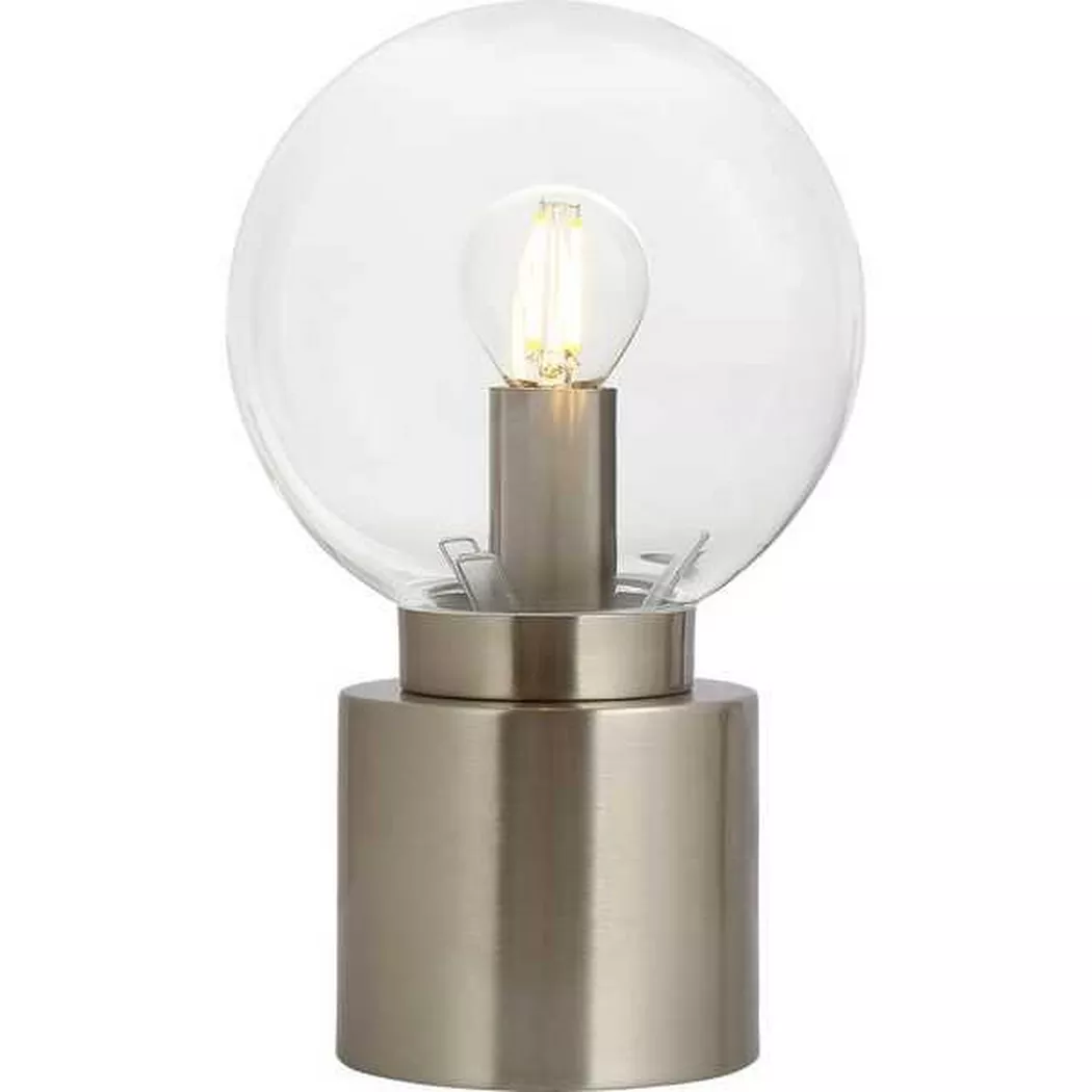 mutoni – Tischleuchte Marka Metall nickel matt 1xE14, One Size, Silber