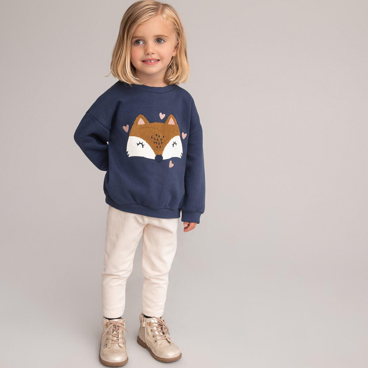 La Redoute Collections  Sweatshirt mit Frottee-Fuchs 