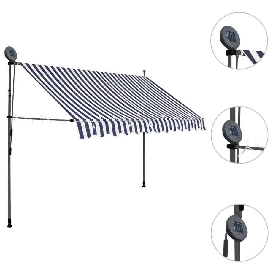 VidaXL tenda da sole retrattile Tessuto  