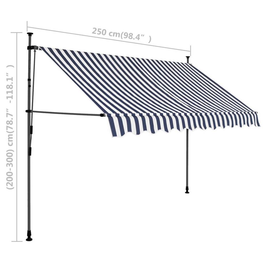 VidaXL tenda da sole retrattile Tessuto  