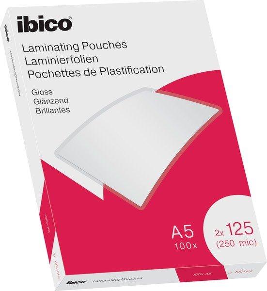 Ibico  IBICO Laminiertasche A5 627315 glanz, 125my 100 Stk 