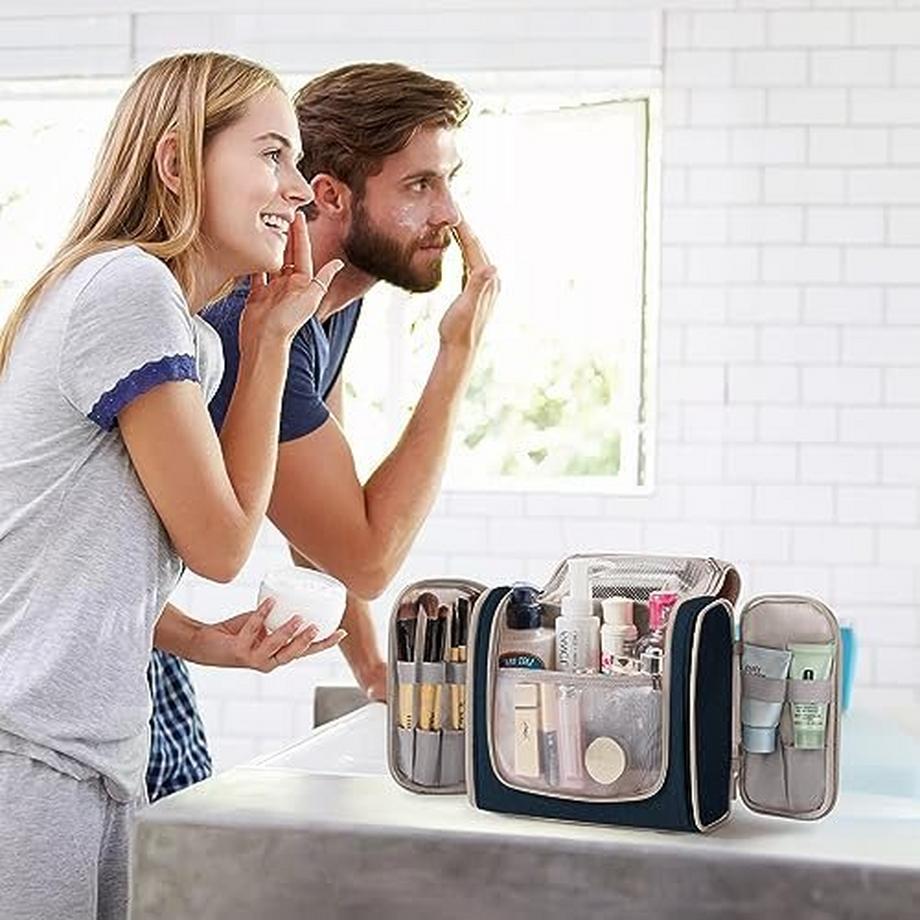 Only-bags.store  Kulturtasche zum Aufhängen Faltbare Waschtasche mit Haken Kulturtasche mit Henkel Zum Aufhängen von Make-up und Toilettenartikeln 