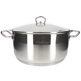 Cheffinger Kochtopf 34 cm mit Deckel aus Edelstahl  