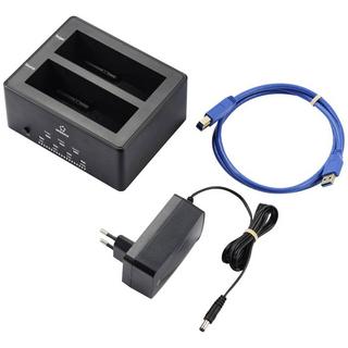 Renkforce  USB 3.2 Gen 1 (USB 3.0) SATA 2 Port Festplatten-Dockingstation 2.5 Zoll, 3.5 Zoll mit Clon 