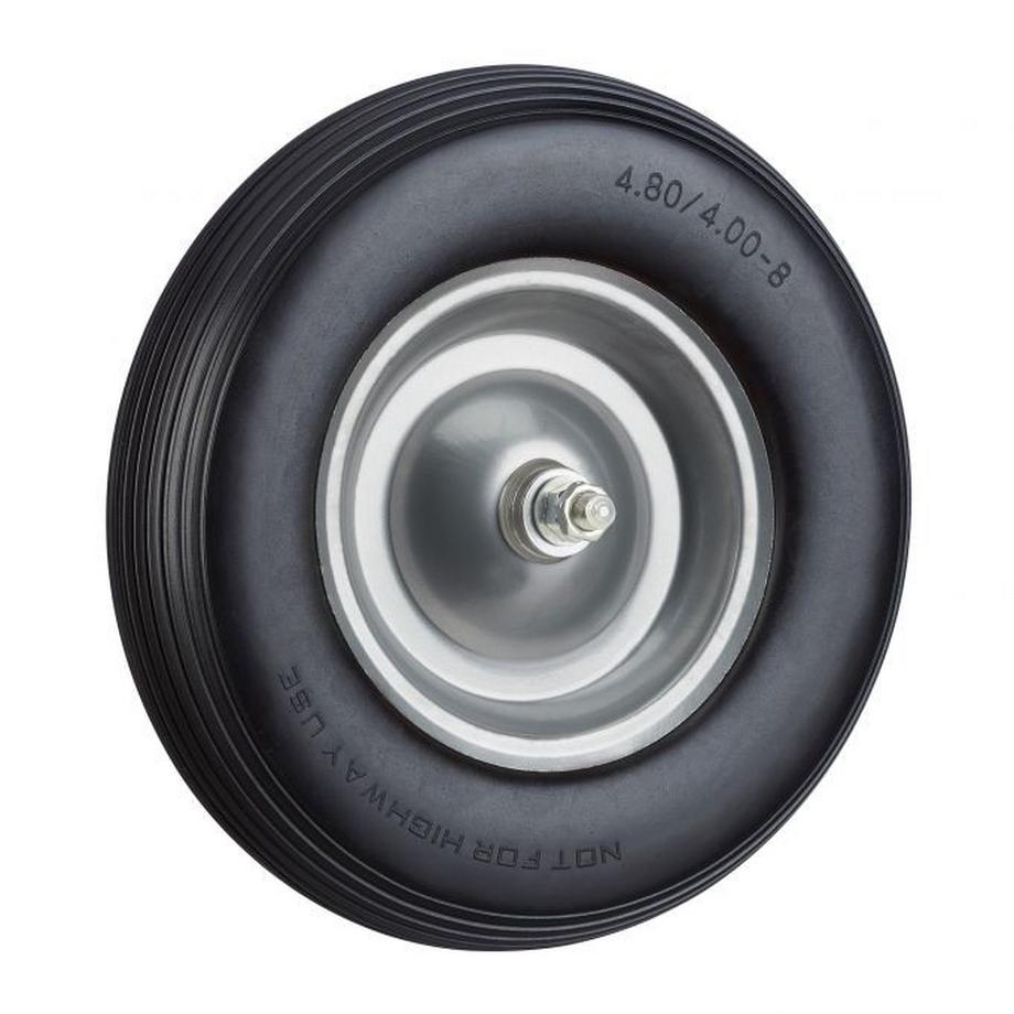 B2X  Schubkarrenrad aus Vollgummi mit Achse 