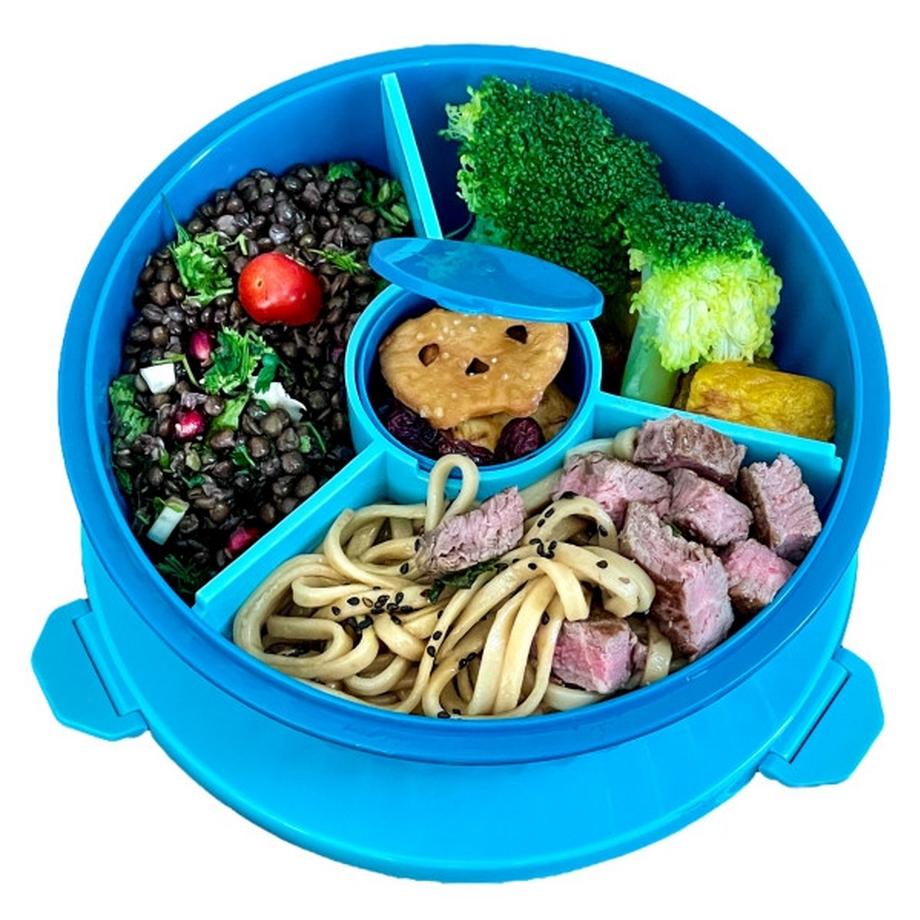 Yumbox Yumbox Poke Bowl Schüssel Schale mit 3-teiligem Teiler, Lagoon blue  