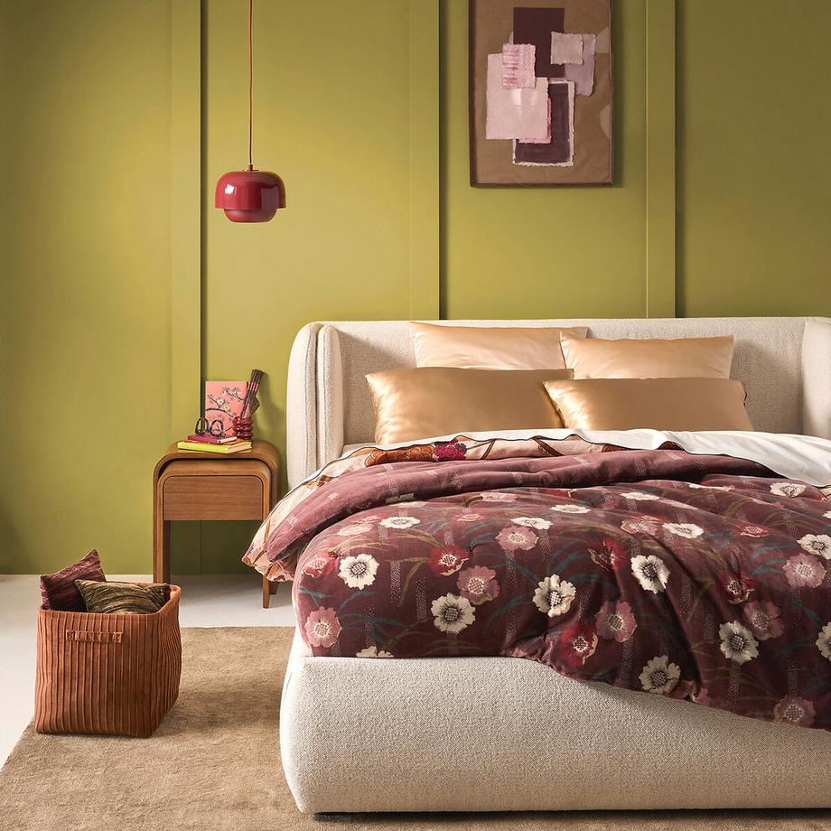 La Redoute Intérieurs Lit tissu bouclette avec sommier  