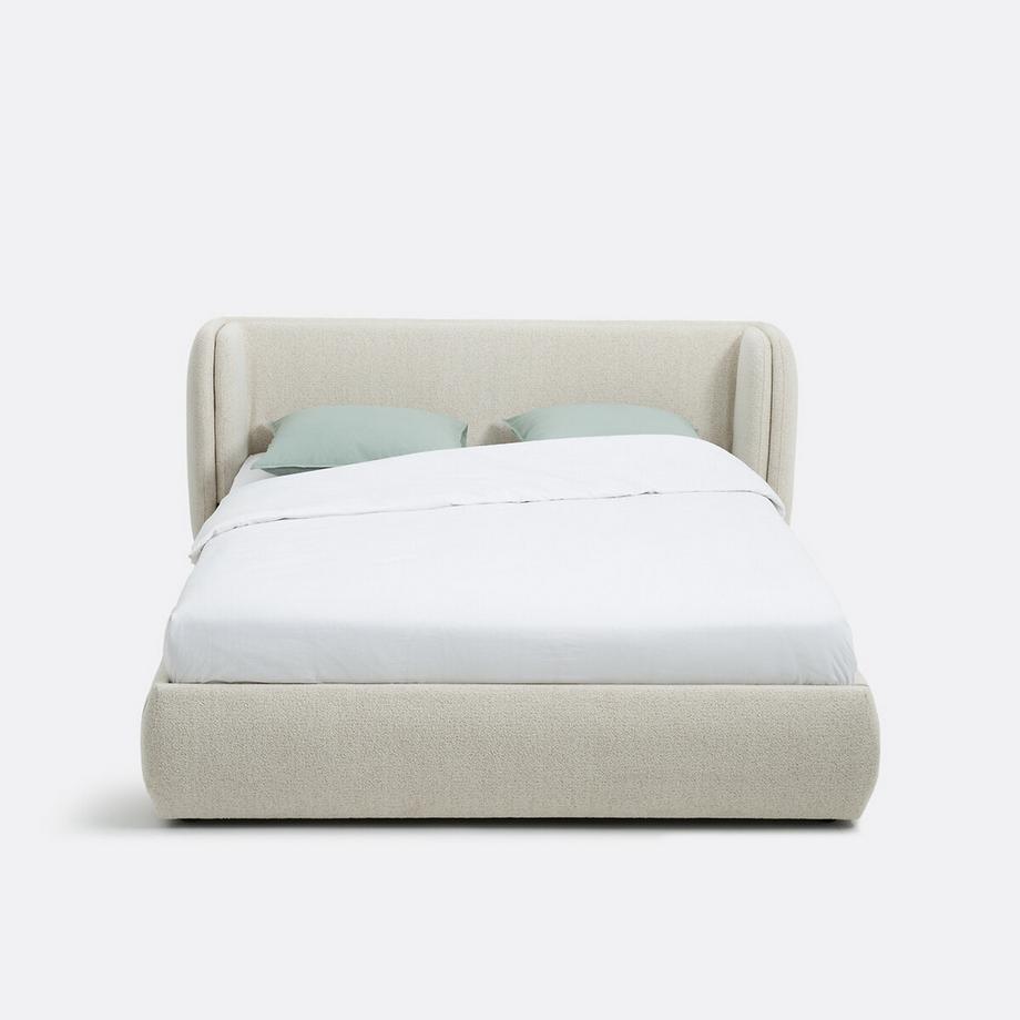 La Redoute Intérieurs Lit tissu bouclette avec sommier  