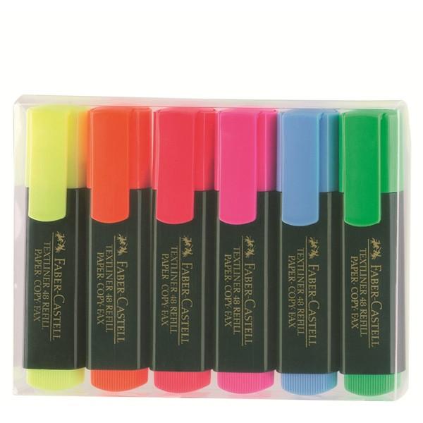 FABER CASTELL  Faber-Castell TEXTLINER 48 marqueur 6 pièce(s) Orange, Rose, Bleu, Vert, Rouge, Jaune 