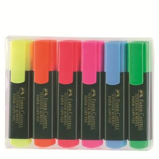 FABER CASTELL  Faber-Castell TEXTLINER 48 evidenziatore 6 pz Arancione, Rosa, Blu, Verde, Rosso, Giallo 