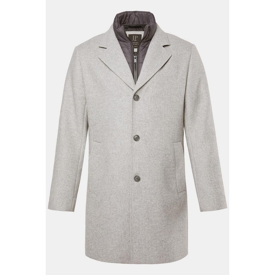 JP1880 Cappotto in Misto Lana con Inserto in Nylon e Revers  