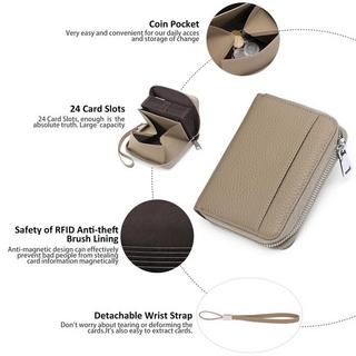 Only-bags.store Portafoglio in Pelle con Cerniera Stile Fisarmonica con Protezione Carte di Credito  