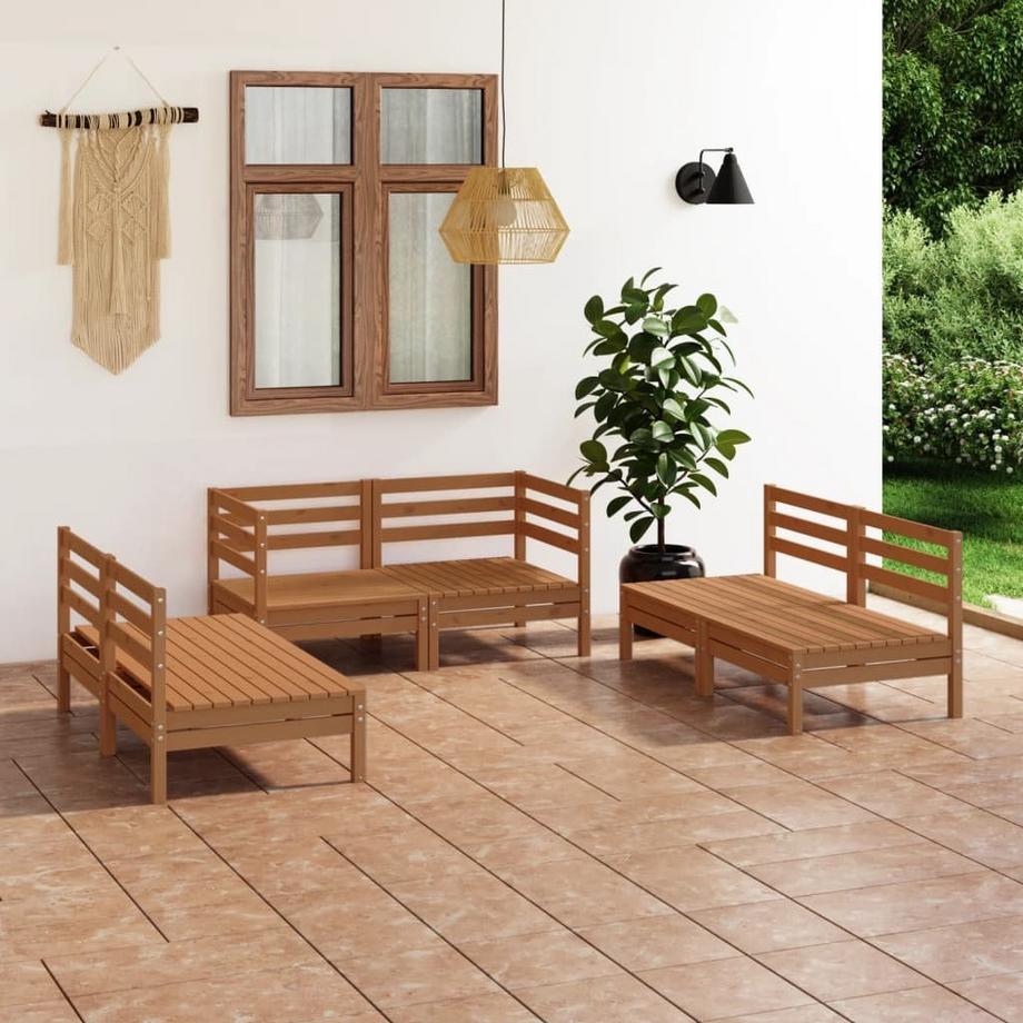 VidaXL set salotto da giardino Legno di pino  