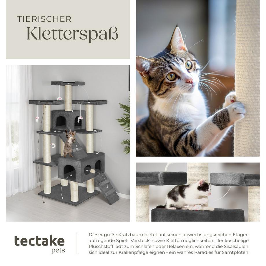 Tectake  Albero tiragraffi  Knuti  186 cm 