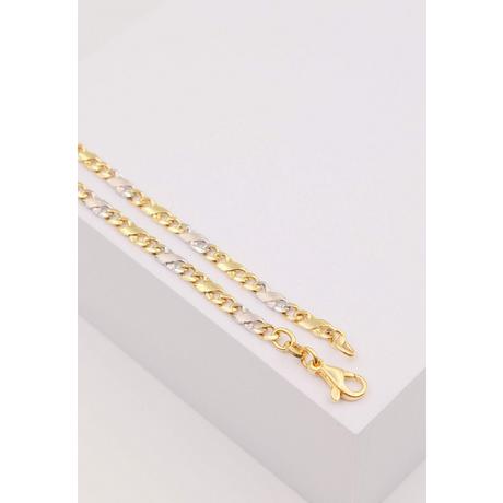 MUAU Schmuck  Collier Carrera Bicolor Gelb-/Weissgold 750, 3.5mm, 50cm 