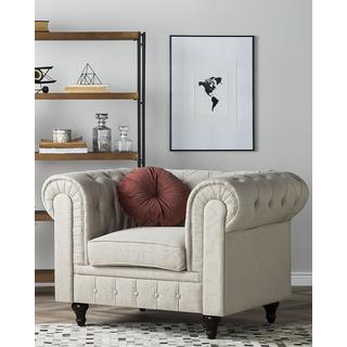 Beliani Fauteuil en Polyester Glamour CHESTERFIELD  