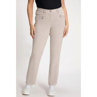 Ulla Popken  Pantalon d'été Mony, agréablement léger. Poches zippées et tissu stretch 