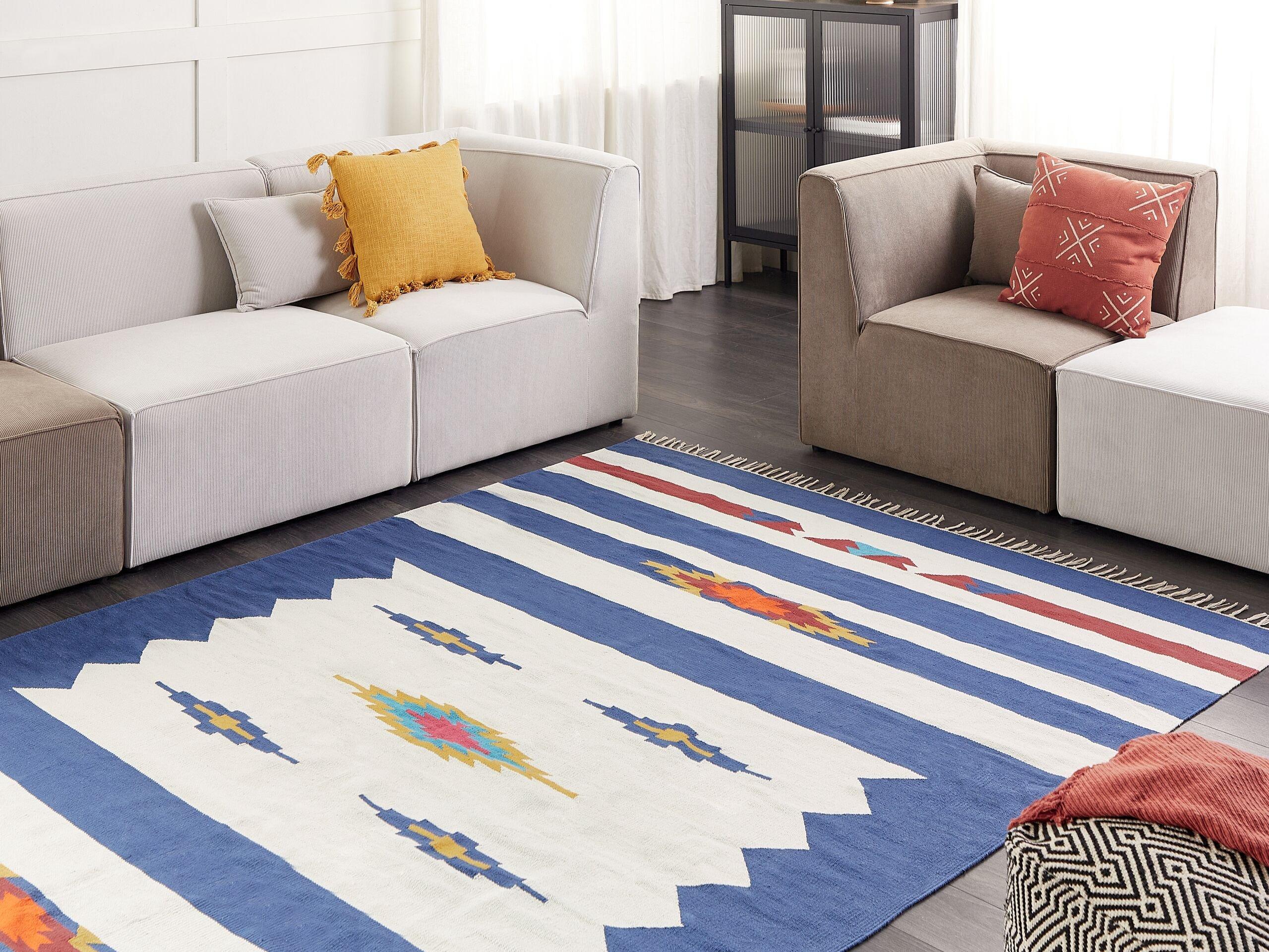 Beliani Tapis en Coton Traditionnel VARSER  