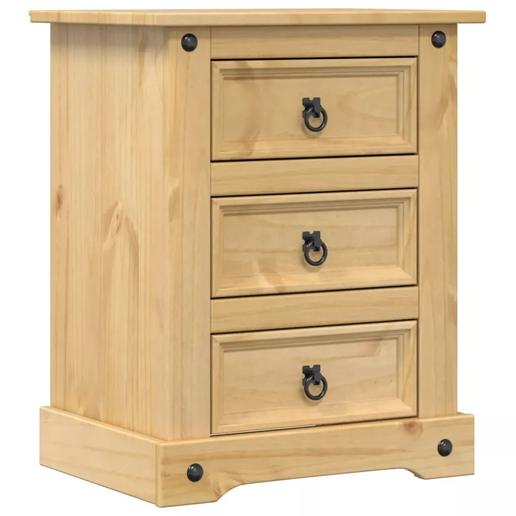VidaXL - Table de chevet bois de pin, One Size, Marron