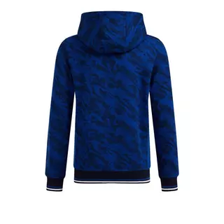 WE Fashion Sweat-shirt à motif camouflage et capuchon  Bleu