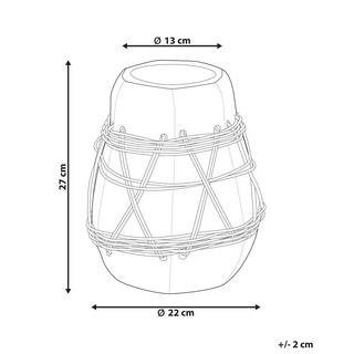 Beliani Dekovase aus Terrakotta Boho KAMERING  