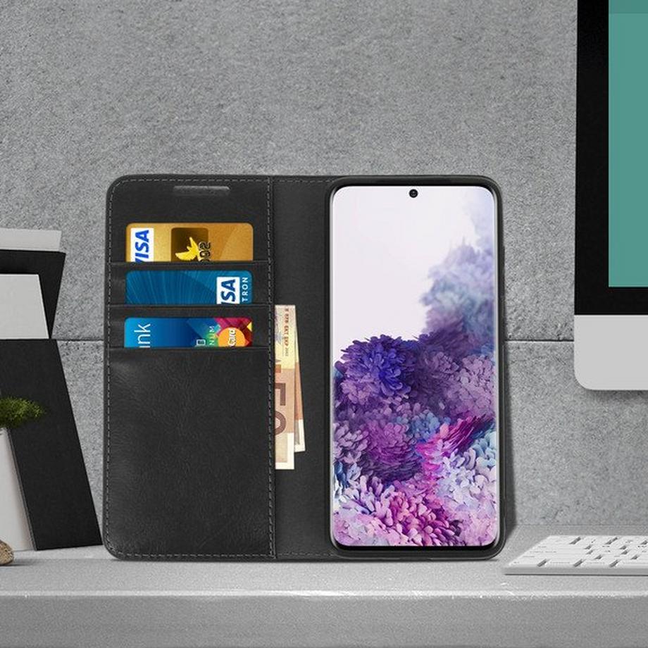 Avizar  Étui Galaxy S20 Cuir Noir 