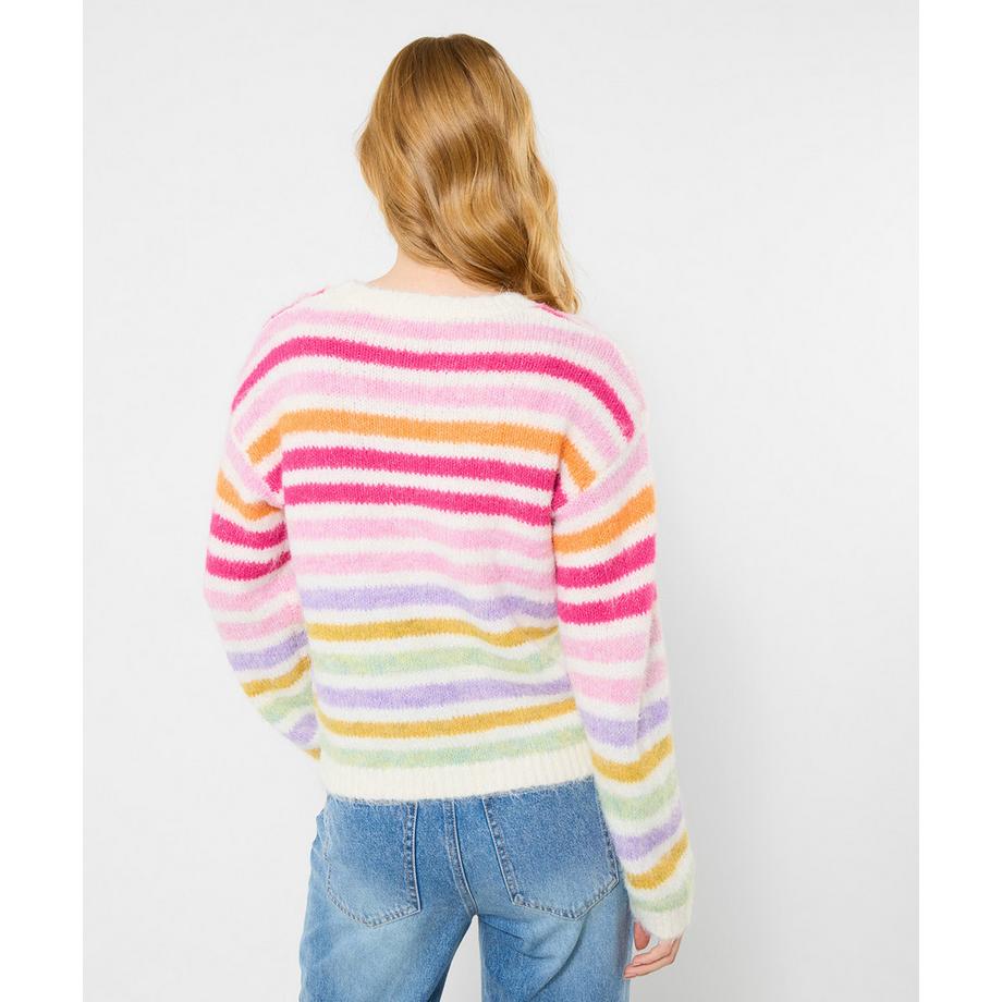 Joe Browns Oversize Pullover mit Rundhalsausschnitt und Streifen  