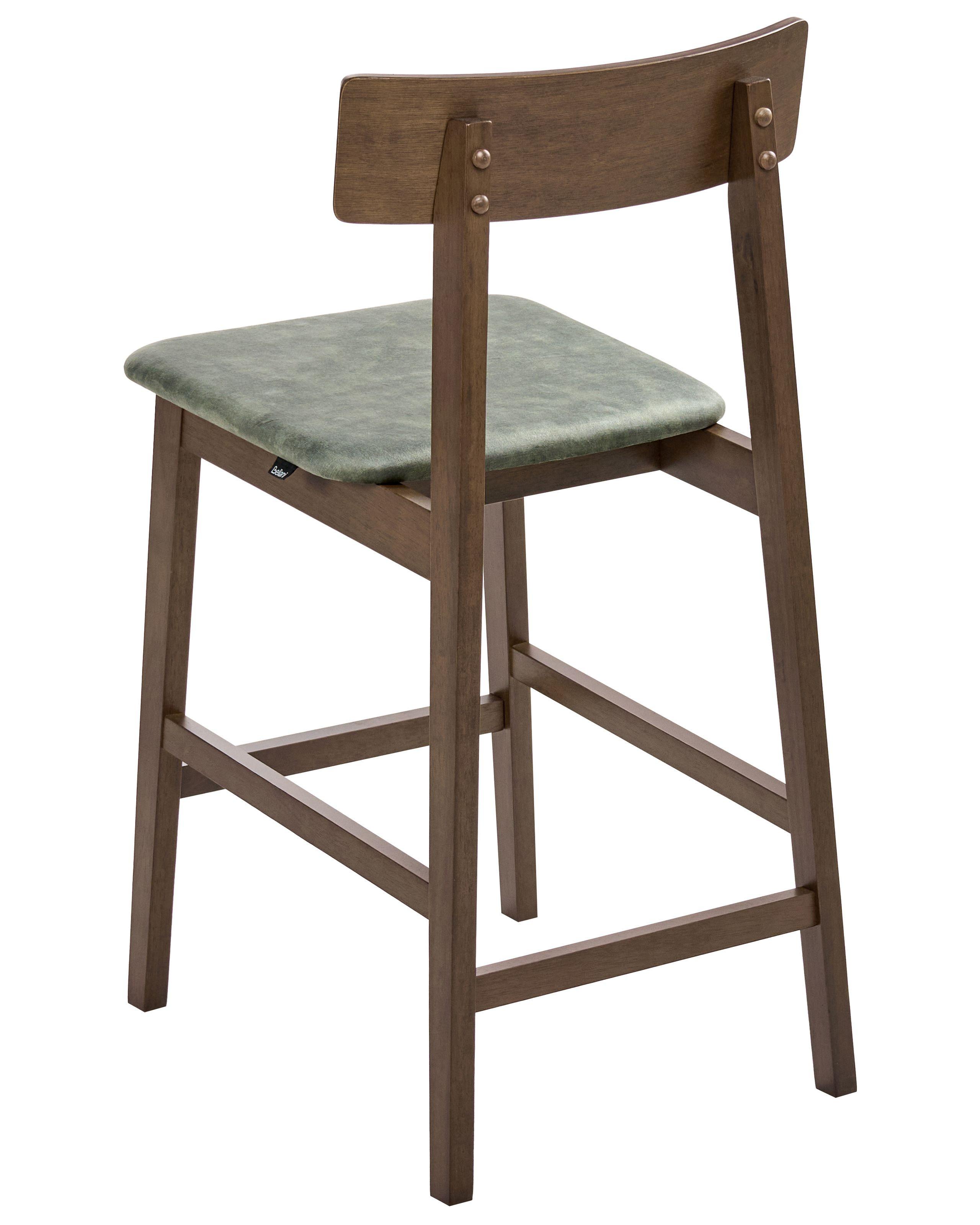 Beliani Lot de 2 chaises de bar en Bois d'hévéa Rétro ISANTI  