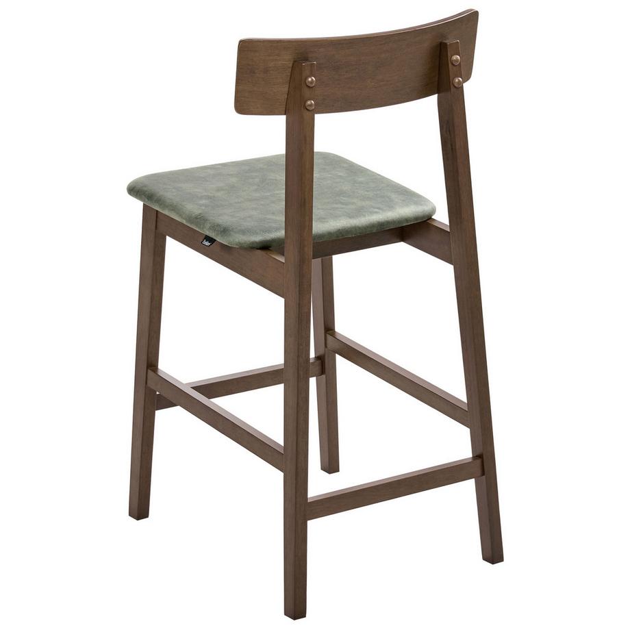 Beliani Lot de 2 chaises de bar en Bois d\'hévéa Rétro ISANTI  