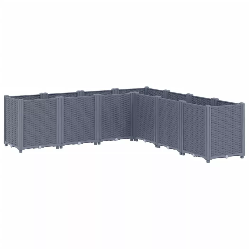 VidaXL - Jardinière polypropylène, One Size, Gris