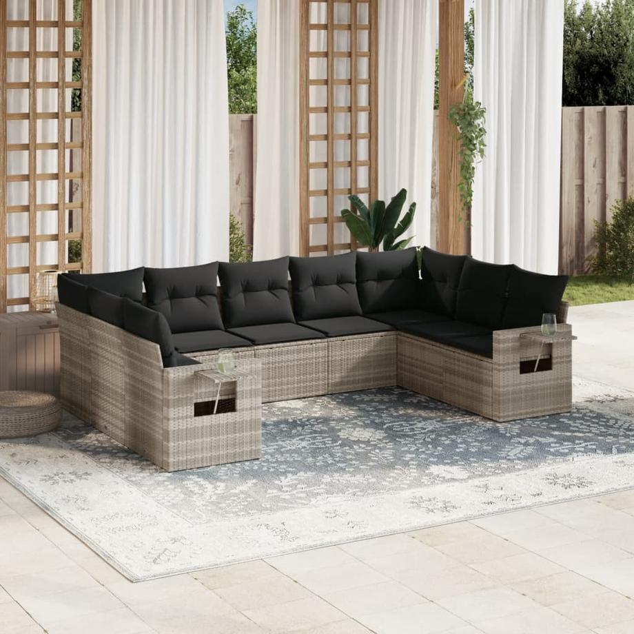 VidaXL set divano da giardino Polirattan  